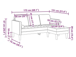 vidaxl Conjunto de Sofás com almofada 2 pcs Poliéster^ Sofá