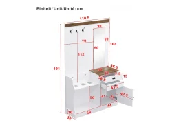 ModernLuxe Conjunto de vestiário de entrada 110.5x38x191 cm - com espelho e ganchos - 2 gavetas e 1 porta - com guarda-chuva -^ Móvel De Entrada