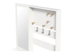 Móvel De Entrada*ModernLuxe Conjunto de vestiário de entrada 105x38x180 cm - com espelho - com ganchos ajustáveis - 2 gavetas e 1 porta - Branco