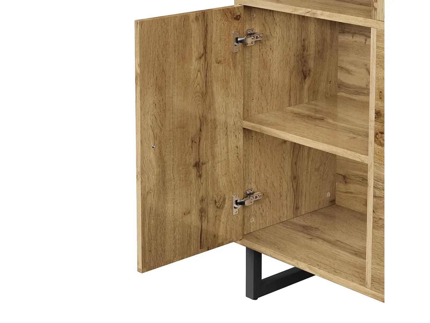 Clearance ModernLuxe Conjunto de vestiário de entrada 110x38x186 cm - 3 portas e 2 gavetas - guarda-roupa com cabide - Painel acolchoado - Natural Natural claro