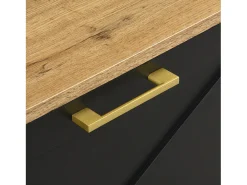 Móvel De Entrada|ModernLuxe Conjunto de vestiário de entrada 75x35x195 cm - com móvel para sapatos e ganchos - com prateleiras - Preto