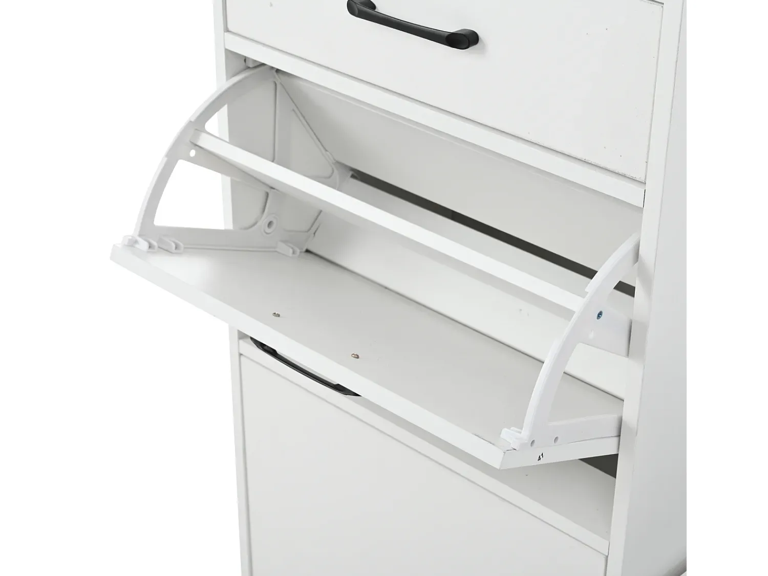 Móvel De Entrada*ModernLuxe Conjunto de vestiário de entrada 110x35x175.5 cm - Móvel para sapatos e banco de sapatos - ganchos e painel perfurado - Branco
