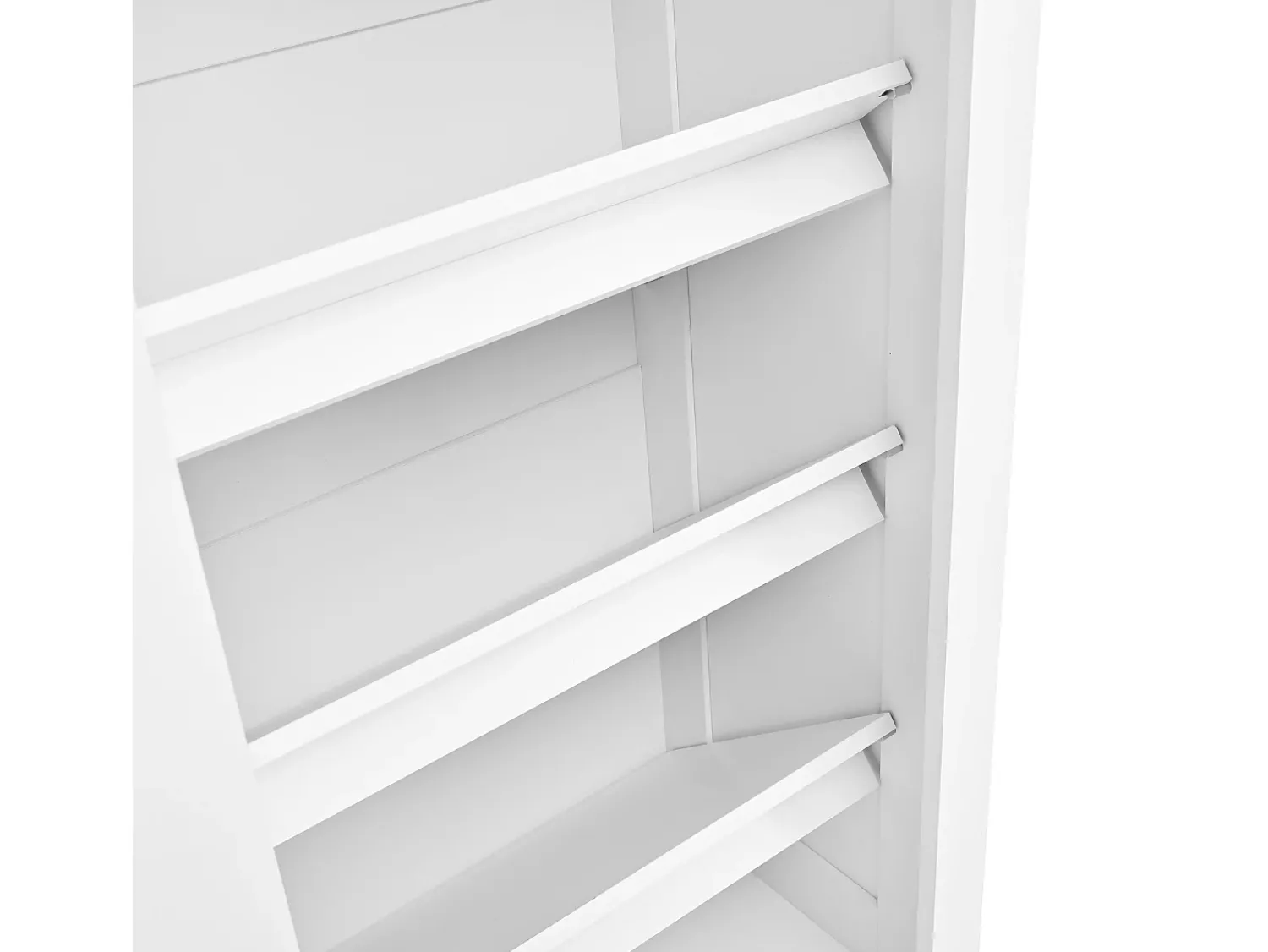 Móvel De Entrada*ModernLuxe Conjunto de vestiário de entrada 100x50x180 cm - Móvel para sapatos - com ganchos - MDF - Branco