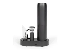 Best Livoo Conjunto de vinho elétrico recarregável GS159 universal com 5 acessórios, capacidade para 30 garrafas, funcionamento por pressão Cinzento