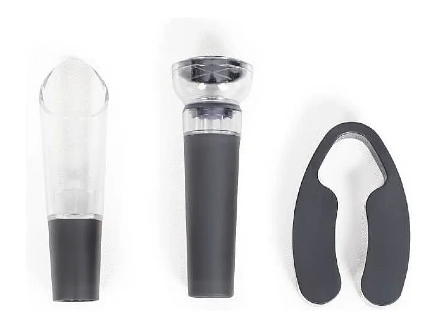 Best Livoo Conjunto de vinho elétrico recarregável GS159 universal com 5 acessórios, capacidade para 30 garrafas, funcionamento por pressão Cinzento
