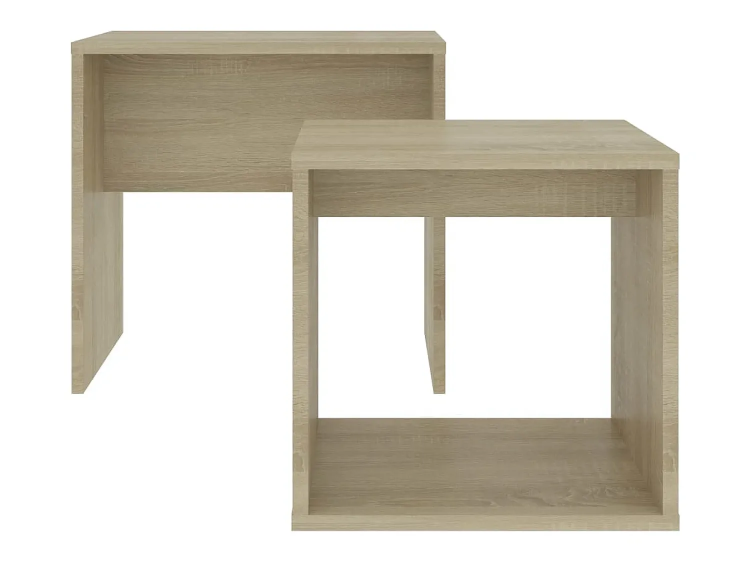 Mesa De Centro* Conjunto mesas centro derivados de madeira carvalho sonoma Castanho