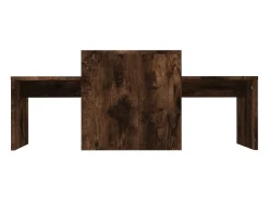 Mesa De Centro* Conjunto mesas centro 100x48x40 cm derivados madeira cor fumado PT321861 Castanho