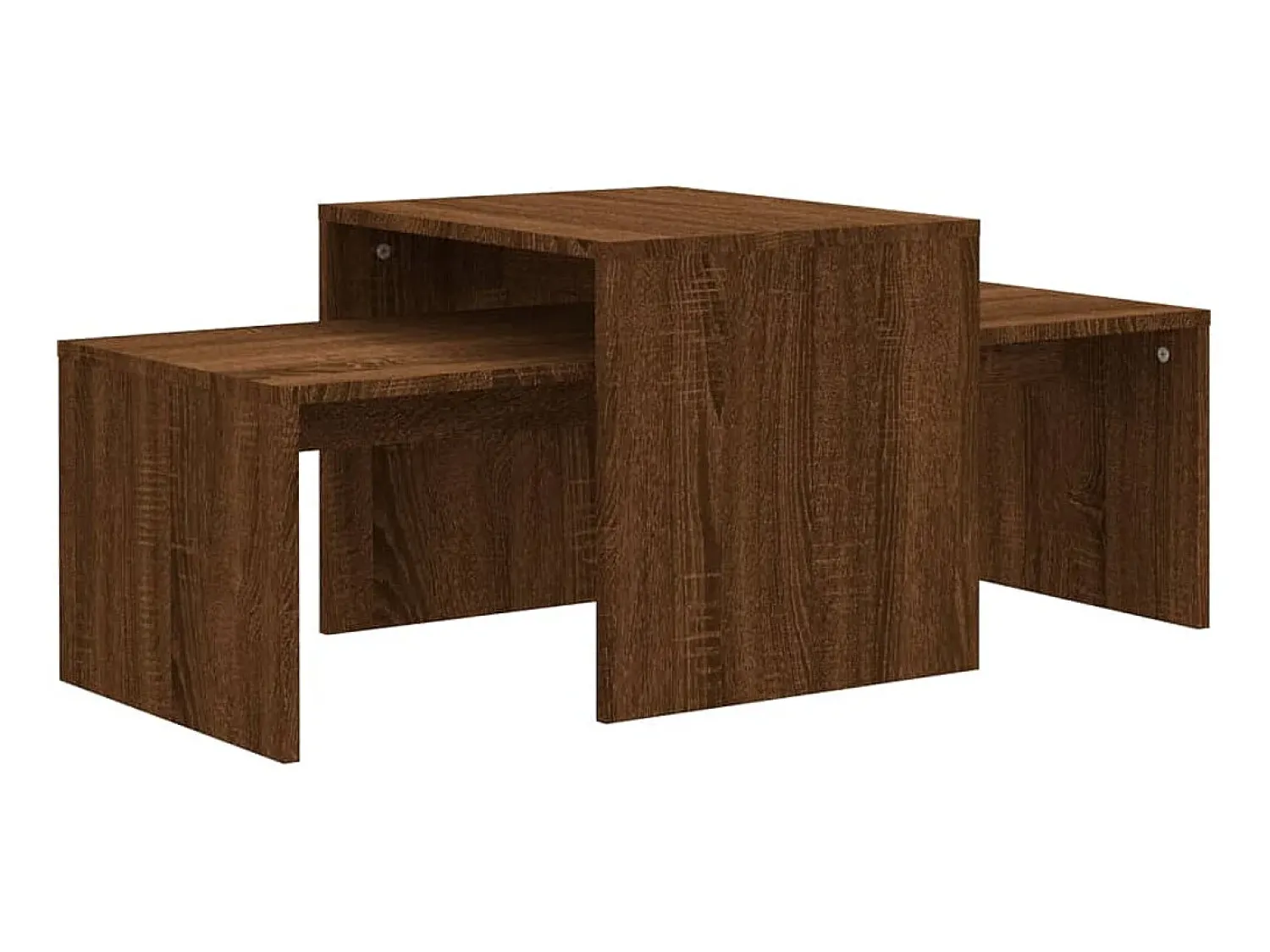 Clearance Conjunto mesas centro 100x48x40 cm madeira processada PT868640 Castanho