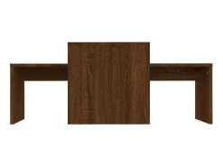 Clearance Conjunto mesas centro 100x48x40 cm madeira processada PT868640 Castanho