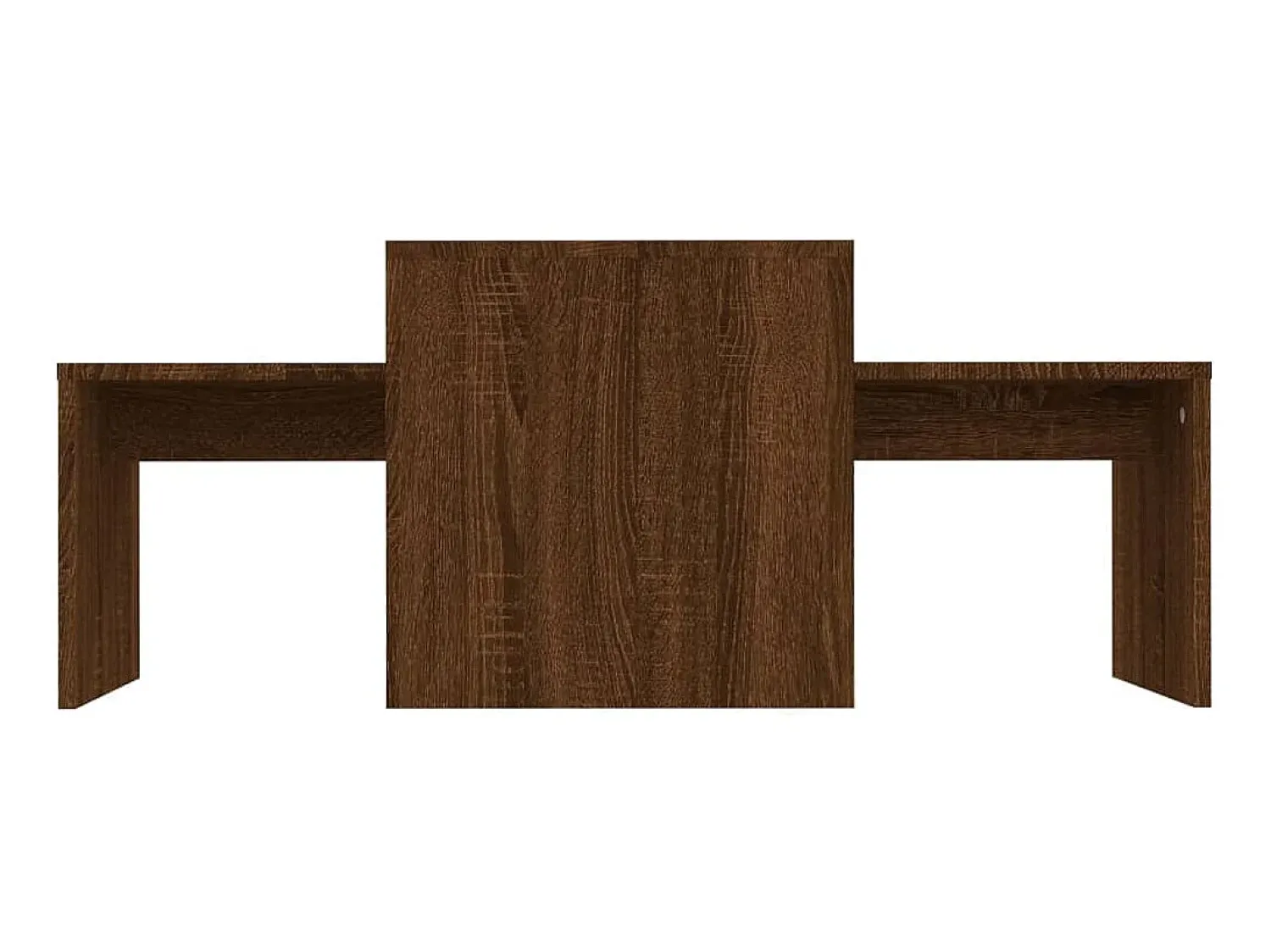 Clearance Conjunto mesas centro 100x48x40 cm madeira processada PT868640 Castanho