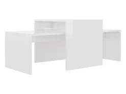 vidaxl Conjunto mesas centro 100x48x40cm contrapla. brilhante^ Mesa De Centro