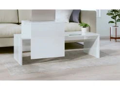 vidaxl Conjunto mesas centro 100x48x40cm contrapla. brilhante^ Mesa De Centro