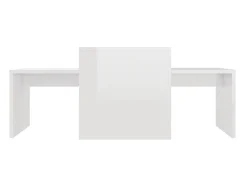 Mesa De Centro* Conjunto mesas centro 100x48x40cm contrapla. brilhante PT813506 Branco