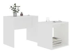 Mesa De Centro* Conjunto mesas de centro derivados de madeira PT843969 Branco