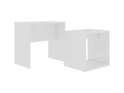 Mesa De Centro* Conjunto mesas de centro derivados de madeira PT843969 Branco
