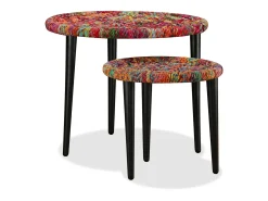 Conjunto mesas de centro 2 pcs detalhes chindi PT320292 Multicor