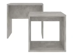 Mesa De Centro* Conjunto mesas de centro derivados de madeira cinza cimento Cinzento