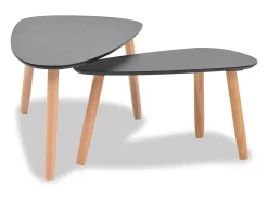 vidaxl Conjunto mesas de centro 2 pcs pinho maciço^ Mesa De Centro