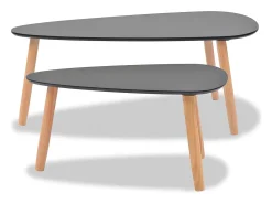 vidaxl Conjunto mesas de centro 2 pcs pinho maciço^ Mesa De Centro