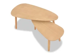 Sale Conjunto mesas de centro 2 pcs pinho maciço PT465155 Castanho