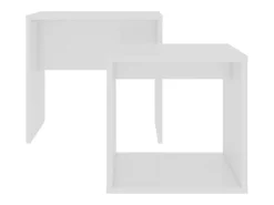 Discount Conjunto mesas de centro derivados de madeira Branco