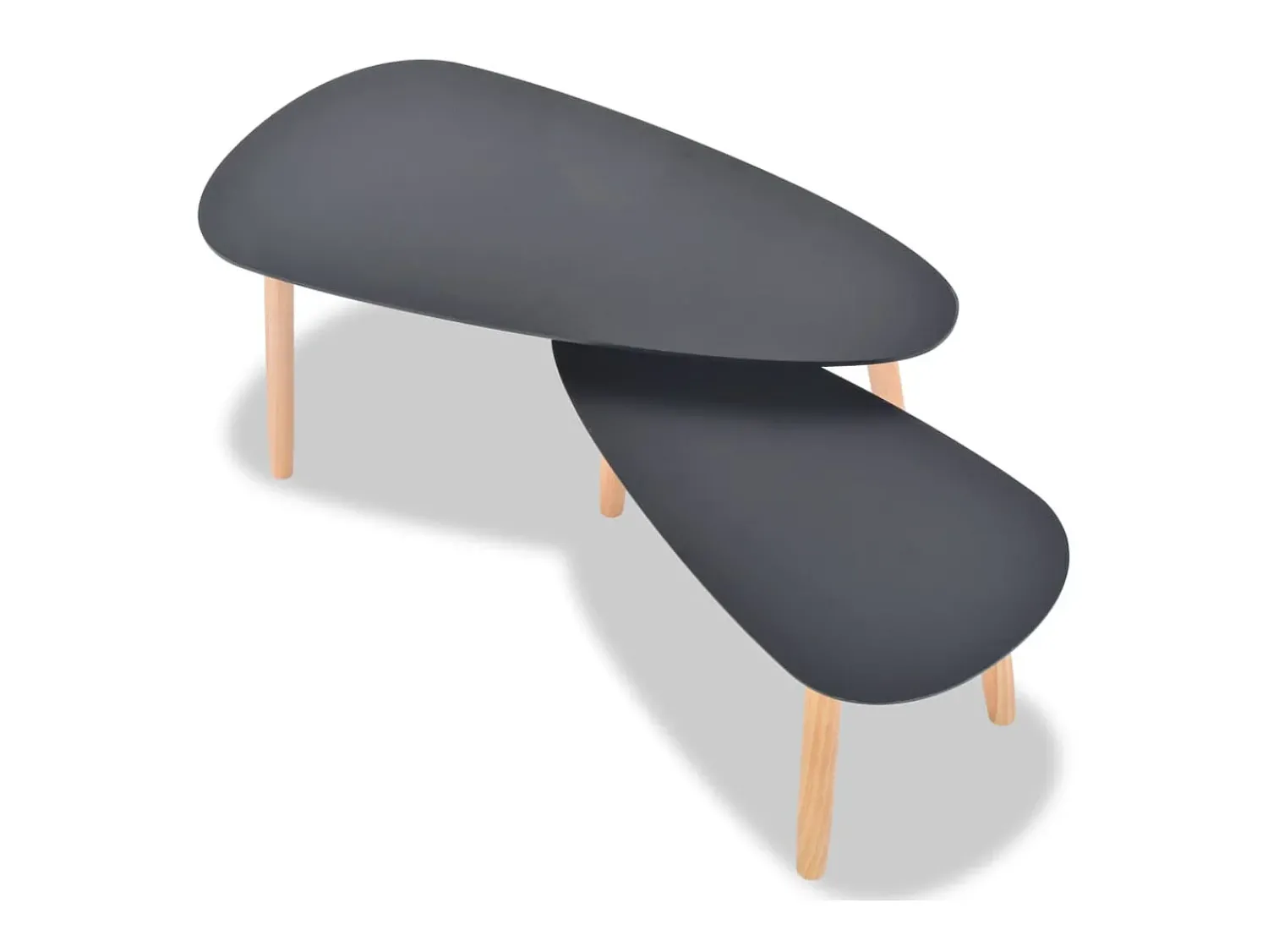 Conjunto mesas de centro 2 pcs pinho maciço PT644333^ Mesa De Centro