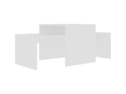 Mesa De Centro| Conjunto mesas de centro 100x48x40 cm derivados madeira PT132453 Branco