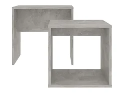 Mesa De Centro* Conjunto mesas de centro derivados de madeira cinza cimento PT931064 Cinzento