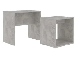 Mesa De Centro* Conjunto mesas de centro derivados de madeira cinza cimento PT931064 Cinzento