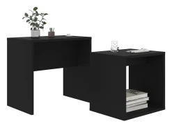 Mesa De Centro* Conjunto mesas de centro derivados de madeira Preto