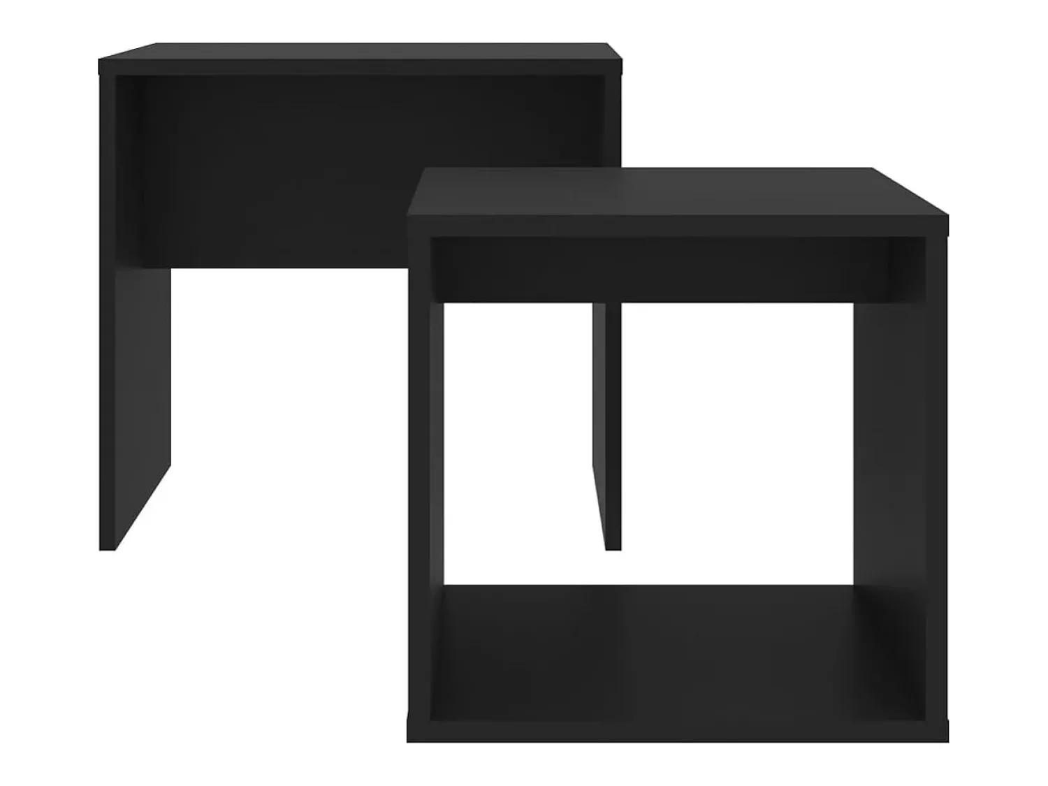 Mesa De Centro* Conjunto mesas de centro derivados de madeira Preto