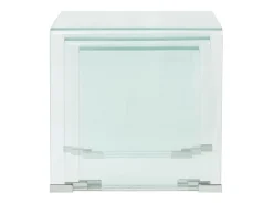 Clearance vidaxl Conjunto mesas de encastrar 3 pcs vidro temperado Transparente
