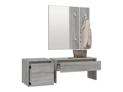 Clearance Conjunto móveis de corredor derivados de madeira sonoma cinza PT300159 Cinzento