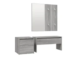 Clearance Conjunto móveis de corredor derivados de madeira sonoma cinza PT300159 Cinzento