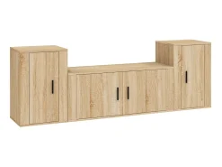 Conjunto móveis de TV 3 pcs madeira processada carvalho sonoma PT304887^ Móvel De Tv