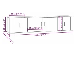 Móvel De Tv*vidaxl Conjunto móveis de TV 3 pcs madeira processada sonoma cinza Cinzento