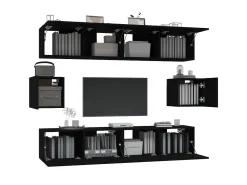 Conjunto móveis de TV 6 pcs madeira processada PT607619^ Móvel De Tv