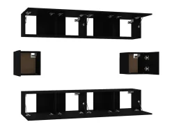 Conjunto móveis de TV 6 pcs madeira processada PT607619^ Móvel De Tv