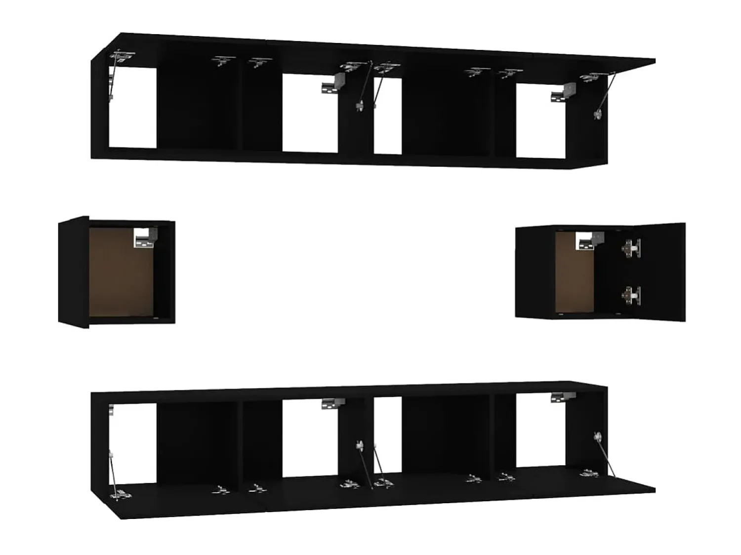 Conjunto móveis de TV 6 pcs madeira processada PT607619^ Móvel De Tv