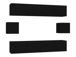 Conjunto móveis de TV 6 pcs madeira processada PT607619^ Móvel De Tv