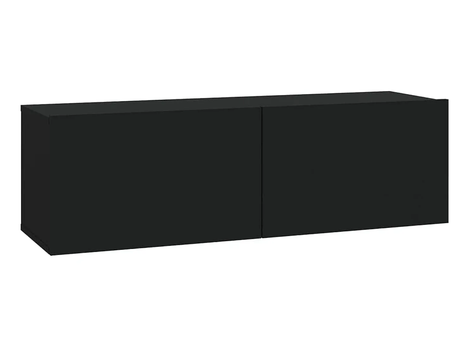 Móvel De Tv| Conjunto móveis de TV 4 pcs madeira processada PT789353 Preto