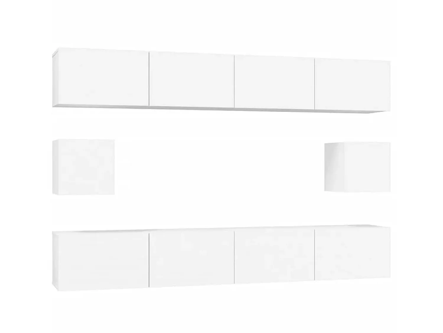 Conjunto móveis de TV 6 pcs madeira processada PT571546^ Móvel De Tv