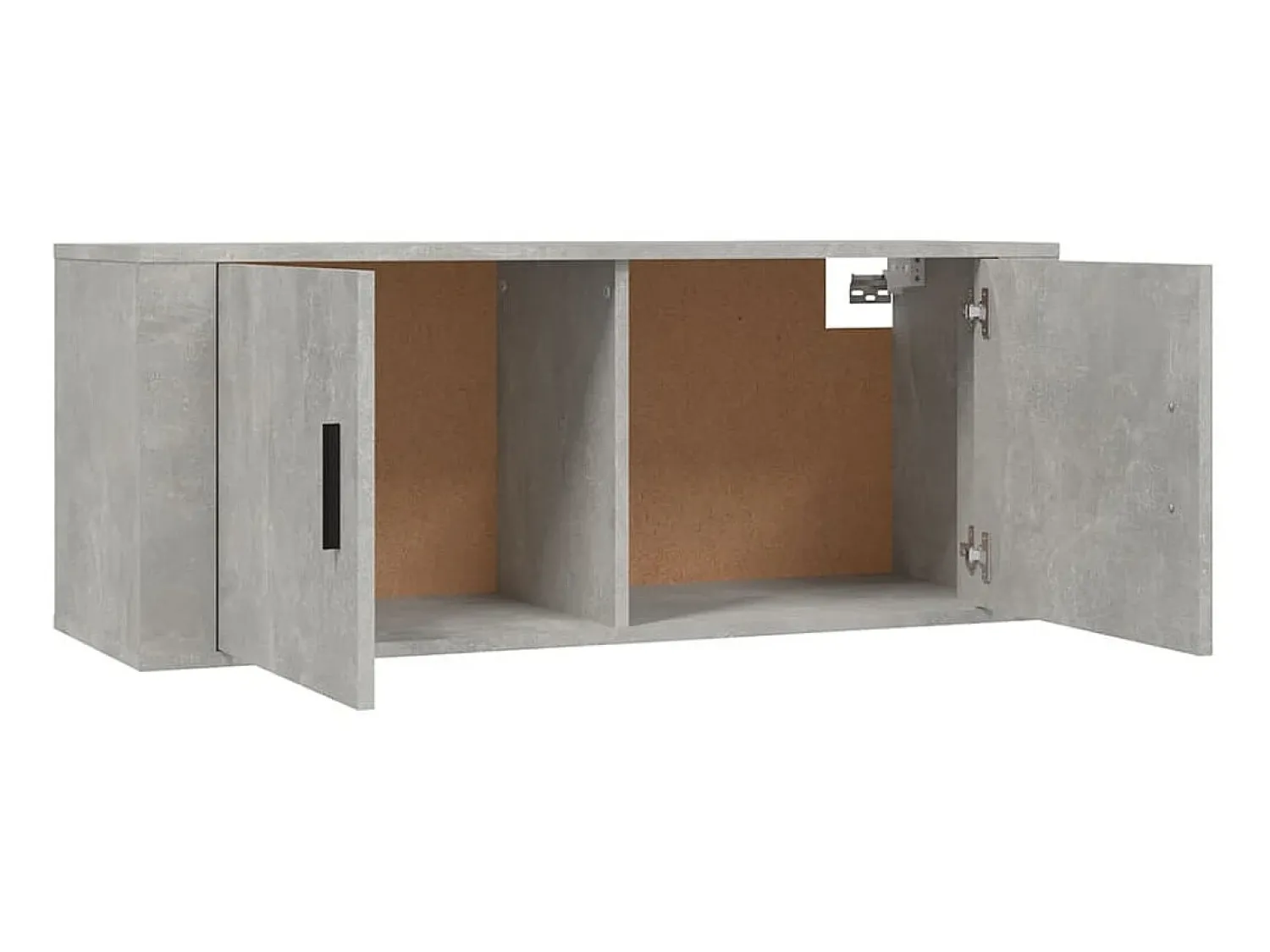 Hot Conjunto móveis de TV 3 pcs madeira processada cimento PT983841 Cinzento