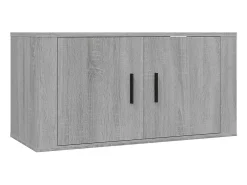 Móvel De Tv| Conjunto móveis de TV 2 pcs madeira processada sonoma cinza PT848315 Cinzento
