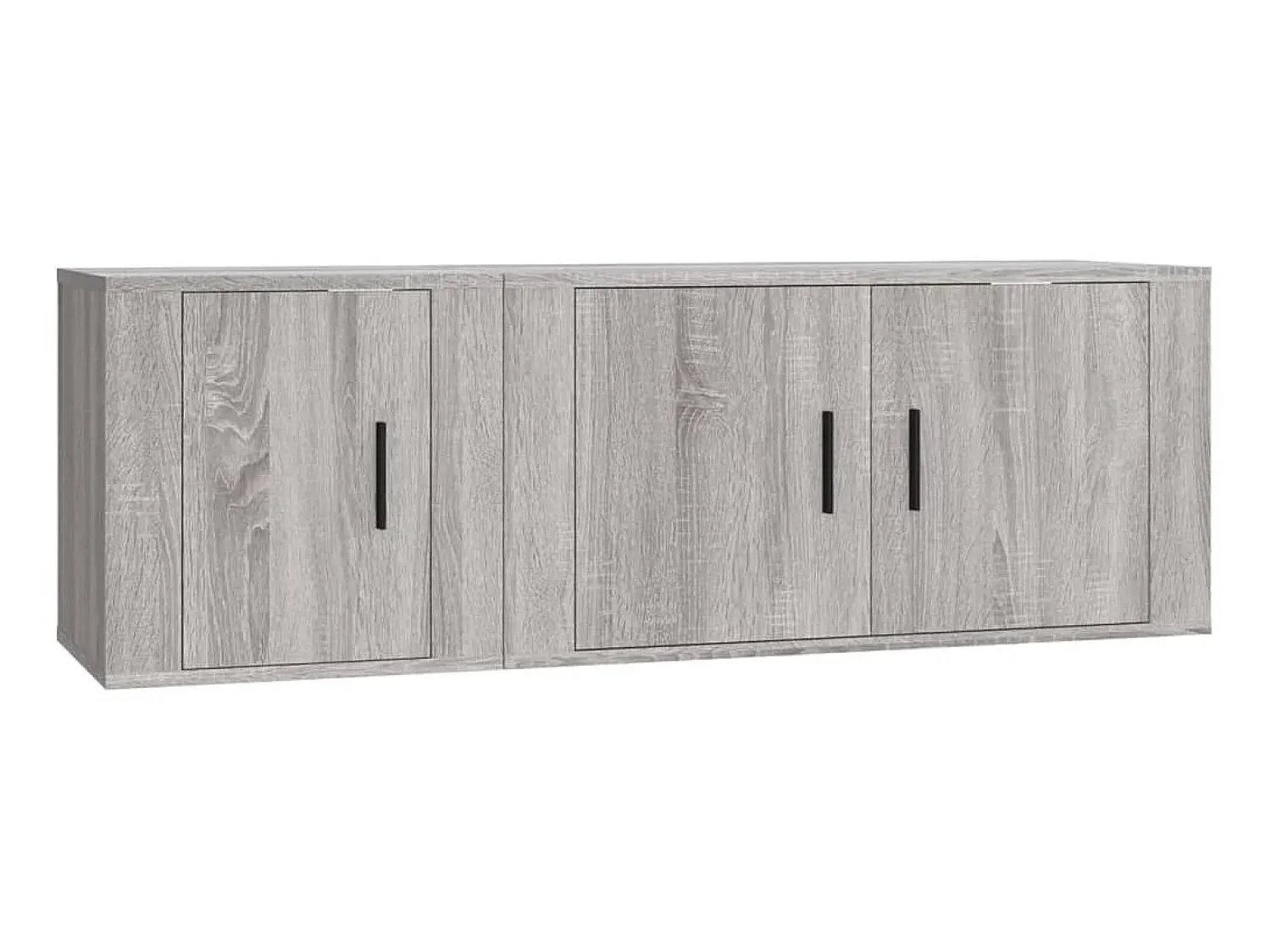 Móvel De Tv| Conjunto móveis de TV 2 pcs madeira processada sonoma cinza PT848315 Cinzento