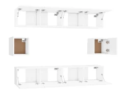 Sale Conjunto móveis de TV 6 pcs madeira processada PT937863 Branco
