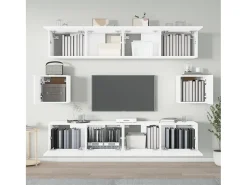 Sale Conjunto móveis de TV 6 pcs madeira processada PT937863 Branco