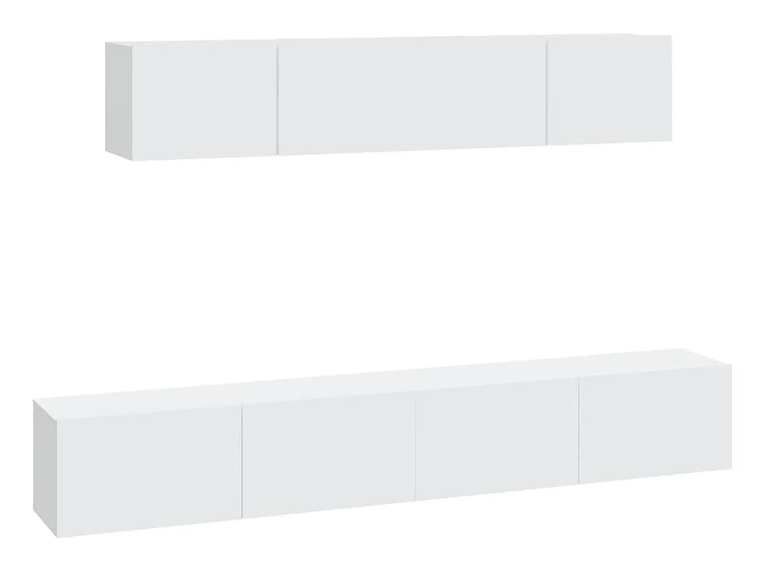 Móvel De Tv* Conjunto móveis de TV 4 pcs madeira processada PT161158 Branco