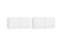 Móvel De Tv* Conjunto móveis de TV 4 pcs madeira processada PT161158 Branco