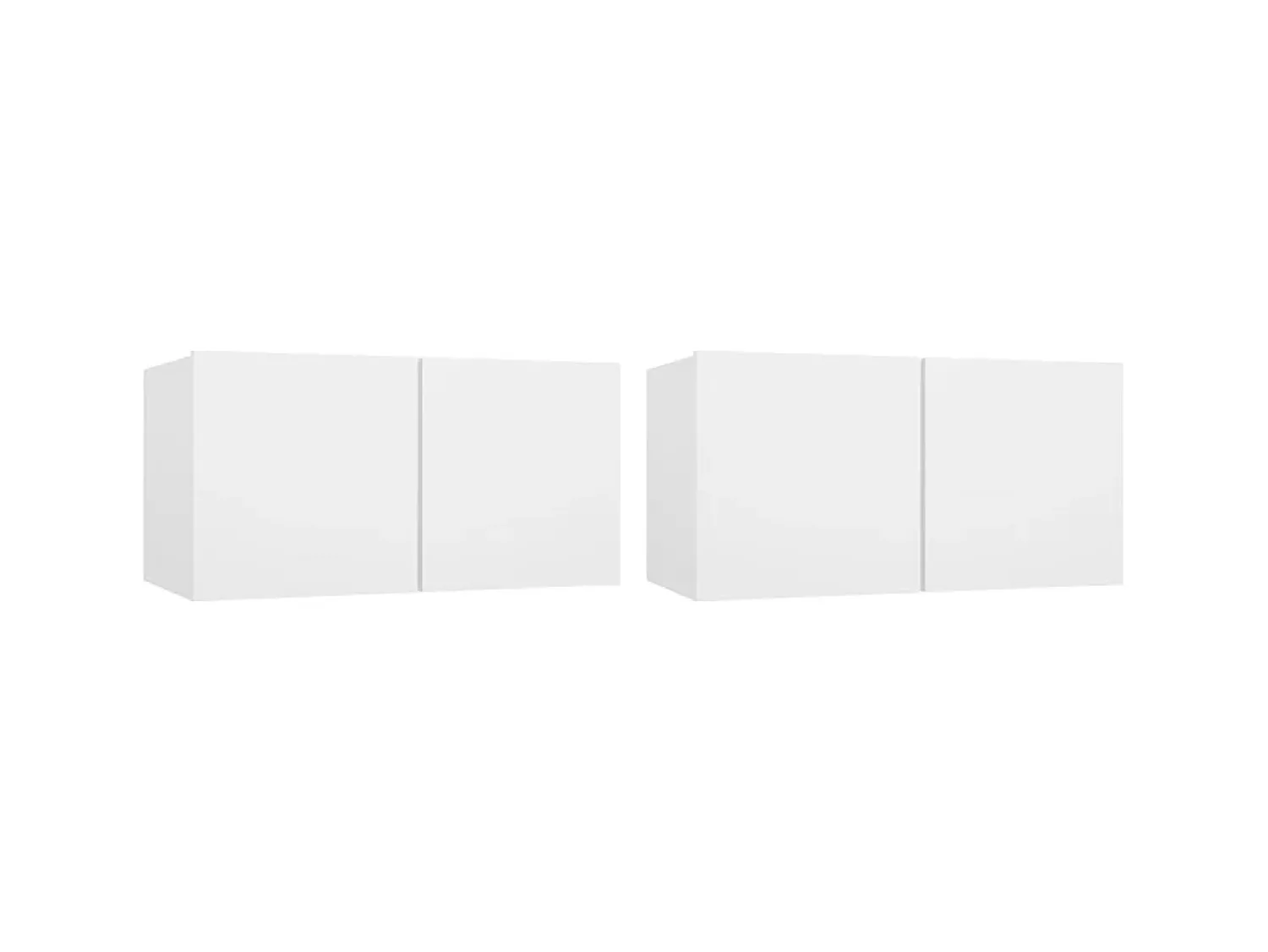 Móvel De Tv* Conjunto móveis de TV 4 pcs madeira processada PT161158 Branco